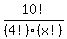 10%21%2F%284%21%29%28x%21%29