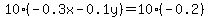 10%28-0.3x-0.1y%29=10%28-0.2%29