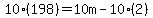 10%28198%29=10m-10%282%29