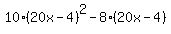 10%2820x+-+4%29%5E2+-+8%2820x+-+4%29