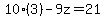 10%283%29-9z=21