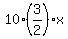 10%283%2F2%29x