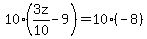 10%283z%2F10-9%29=10%28-8%29