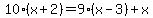 10%28x%2B2%29=9%28x-3%29%2Bx