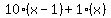 10%28x-1%29%2B1%28x%29