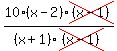 10%28x-2%29cross%28%28x-1%29%29%2F%28x%2B1%29cross%28%28x-1%29%29