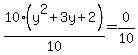 10%28y%5E2%2B3y%2B2%29%2F10=0%2F10
