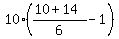 10%2A%28%2810%2B14%29%2F6-1%29%29