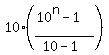 10%2A%28%2810%5En-1%29%2F%2810-1%29%29