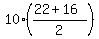 10%2A%28%2822%2B16%29%2F2%29