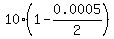 10%2A%281+-+0.0005%2F2%29