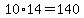 10%2A14+=+140