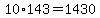 10%2A143=1430