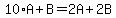 10%2AA%2BB=2A%2B2B