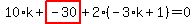 10%2Ak%2Bhighlight_red%28+-30+%29%2B2%2A%28-3%2Ak%2B1%29=0