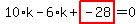 10%2Ak-6%2Ak%2Bhighlight_red%28+-28+%29=0
