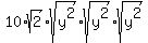 10%2Asqrt%282%29%2Asqrt%28y%5E2%29%2Asqrt%28y%5E2%29%2Asqrt%28y%5E2%29