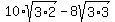 10%2Asqrt%283%2A2%29-8sqrt%283%2A3%29