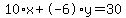 10%2Ax%2B-6%2Ay=30
