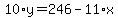 10%2Ay=246-11%2Ax