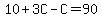 10%2B3C-C=90