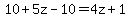 10%2B5z-10=4z%2B1