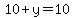 10%2By=10+