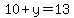 10%2By=13