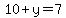 10%2By=7