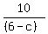 10%2F%28%286-c%29%29