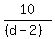10%2F%28%28d-2%29%29