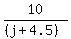 10%2F%28%28j%2B4.5%29%29