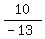 10%2F%28-13%29