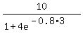 10%2F%281%2B4e%5E%28-0.8%2A3%29%29
