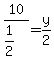 10%2F%281%2F2%29+=+y%2F2
