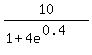 10%2F%281+%2B+4e%5E%280.4%29%29