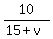 10%2F%2815%2Bv%29
