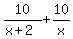 10%2F%28x%2B2%29+%2B+10%2Fx+