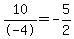 10%2F-4=-5%2F2