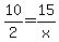 10%2F2+=+15%2Fx
