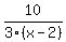 10%2F3%28x-2%29