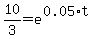 10%2F3+=+e%5E%280.05%2At%29