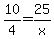 10%2F4+=+25%2Fx