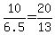 10%2F6.5+=+20%2F13