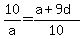 10%2Fa=%28a%2B9d%29%2F10