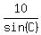 10%2Fsin%28C%29
