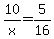 10%2Fx+=+5%2F16