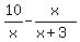 10%2Fx+-+x%2F%28x%2B3%29