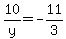 10%2Fy=+-11%2F3