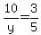 10%2Fy+=+3%2F5